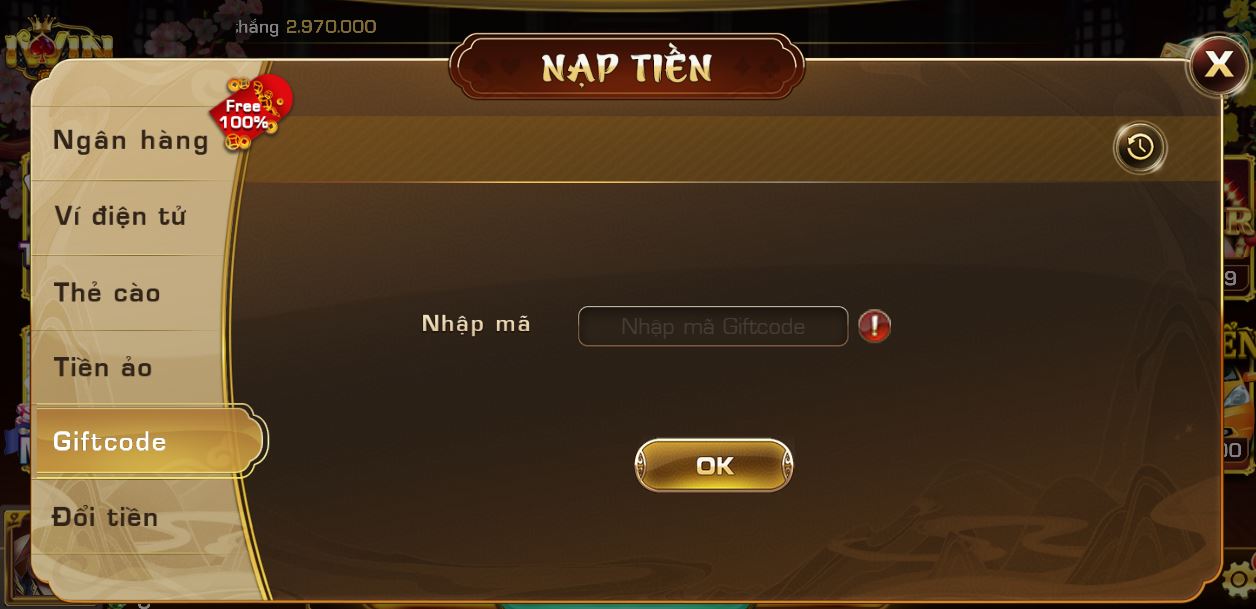 Nap tien iwin qua giftcode